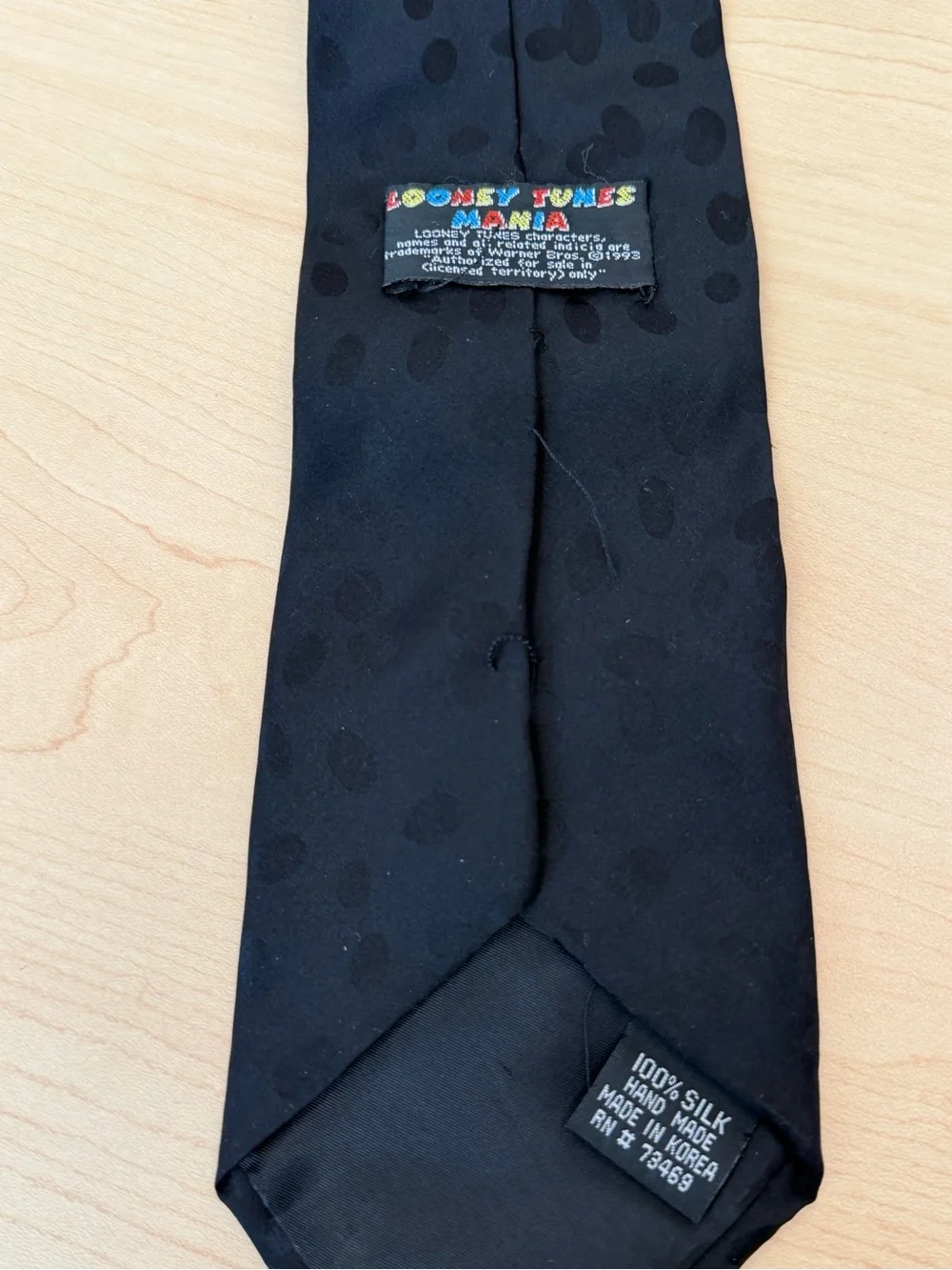 Warner Bros Black Tie with Colorful Looney Tunes Characters
